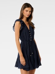 Forever New Blue Maxine Flutter Sleeves Mini Dress - Image 3 of 5