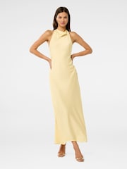 Vestido longo sem costas de cetim Audrey Forever New - Imagem 1 de 5