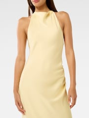 Vestido longo sem costas de cetim Audrey Forever New - Imagem 3 de 5