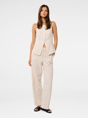 Forever New Natural Blake Pinstripe Wide Leg Trousers - Image 1 of 5