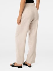 Forever New Natural Blake Pinstripe Wide Leg Trousers - Image 2 of 5