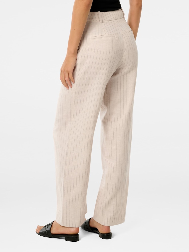 Forever New Natural Blake Pinstripe Wide Leg Trousers - Image 2 of 5