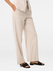Forever New Natural Blake Pinstripe Wide Leg Trousers - Image 5 of 5