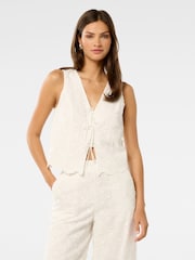 Forever New White Colette Broderie Top - Image 1 of 5