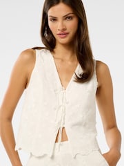 Forever New White Colette Broderie Top - Image 4 of 5