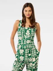 Forever New Green Miley Square Neck Waistcoat - Image 1 of 5