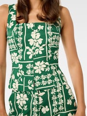 Forever New Green Miley Square Neck Waistcoat - Image 4 of 5