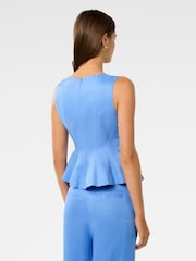 Forever New Blue Penny Peplum Top - Image 3 of 5