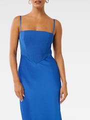 Forever New Blue Marli Petite Corset Maxi Dress - Image 3 of 5
