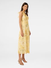 Forever New Gold Lenny Godet Printed Midi Dress - Image 2 of 4