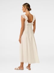 Forever New White Lenny Petite Godet Midi Dress - Image 2 of 4