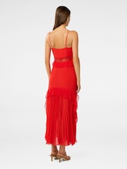 Forever New Red Lara Pleated Ruffle Maxi Dress - Image 2 of 5