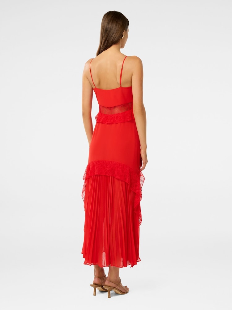 Forever New Red Lara Pleated Ruffle Maxi Dress - Image 2 of 5