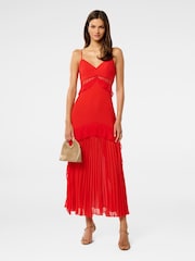 Forever New Red Lara Pleated Ruffle Maxi Dress - Image 3 of 5