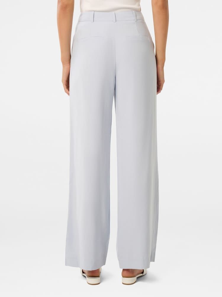 Forever New Blue Leilani Pleated Wide Leg Trousers - Image 2 of 5