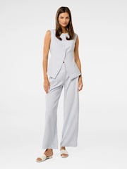 Forever New Blue Leilani Pleated Wide Leg Trousers - Image 5 of 5