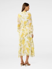 Forever New Yellow Sutton Ruffle Hem Midi Dress - Image 3 of 4