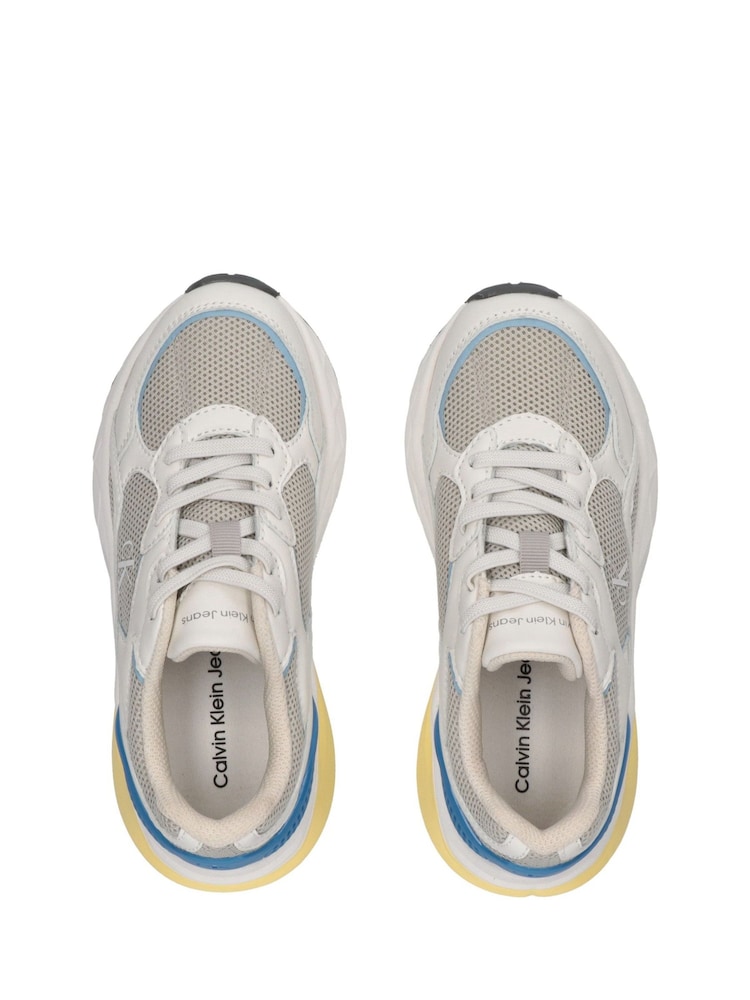 Calvin Klein White Kids Chunky Knit Trainers - Image 3 of 5
