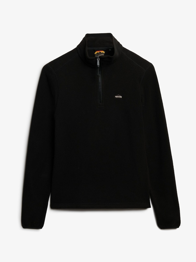Superdry Black Half Zip Polar Fleece - Image 4 of 4