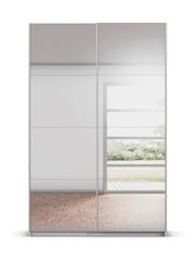 Rauch Champagne Cameron Mirror 1.3m Sliding Semi-Fitted Wardrobe - Image 2 of 6