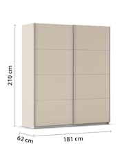Rauch Champagne Cameron 1.8m Sliding Wood Semi Fitted Wardrobe - Image 4 of 6