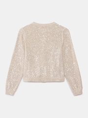 Mint Velvet Natural Sequin Knit Cardigan - Image 7 of 7