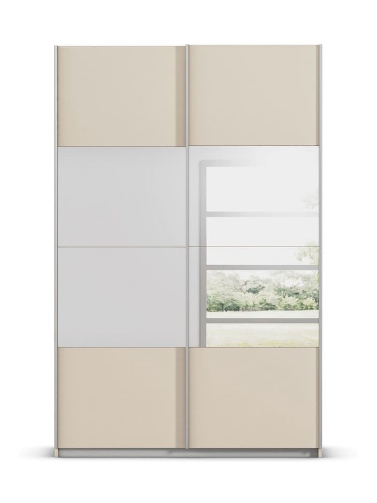 Rauch Champagne Cameron Wood and Centre Mirror 1.3m Sliding Semi Fitted Wardrobe - Image 2 of 6