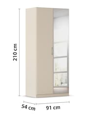 Rauch Champagne Cameron Wood and Mirror Semi Fitted Double Wardrobe - Image 4 of 6