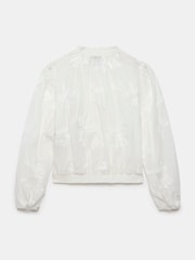 Mint Velvet White Floral Sequin 100% Cotton Blouse - Image 8 of 8