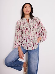 Mint Velvet Natural Floral Print Blouse - Image 2 of 6