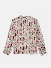 Mint Velvet Natural Floral Print Blouse - Image 5 of 6