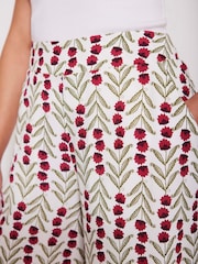 Mint Velvet Natural Floral Print Wide Leg Trousers - Image 5 of 8