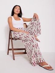 Mint Velvet Natural Floral Print Wide Leg Trousers - Image 6 of 8