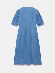 Mint Velvet Blue Denim 100% Cotton Midi Dress - Image 8 of 8
