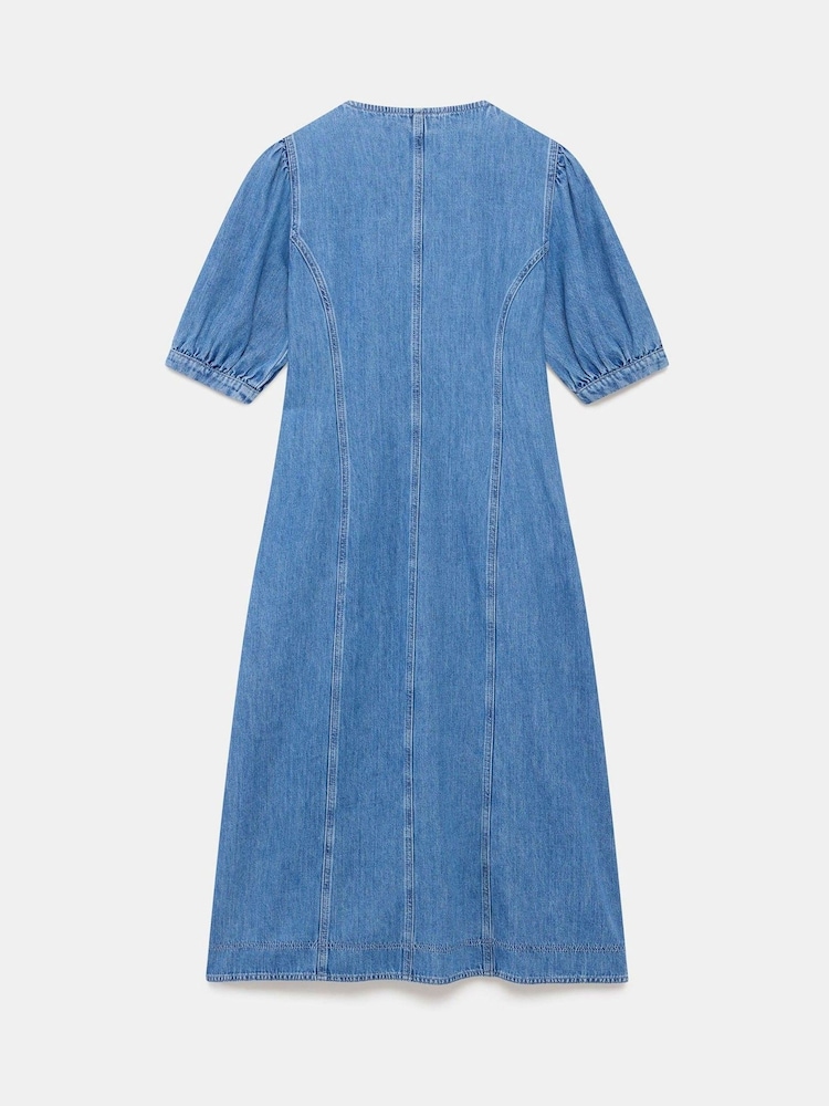 Mint Velvet Blue Denim 100% Cotton Midi Dress - Image 8 of 8 Mint Velvet Blue Denim 100% Cotton Midi Dress - Image 8 of 8