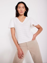 Mint Velvet V-Neck 100% Cotton Top - Imagen 4 de 7