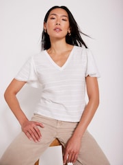 Mint Velvet V-Neck 100% Cotton Top - Imagen 7 de 7