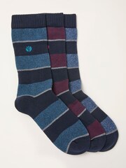 FatFace Blue 3 Pairs of Thermal Socks - Image 1 of 2