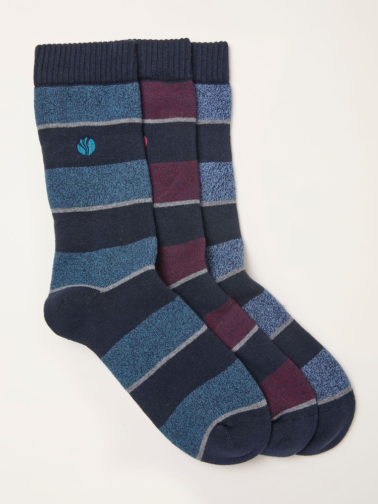 FatFace Blue 3 Pairs of Thermal Socks - Image 1 of 2