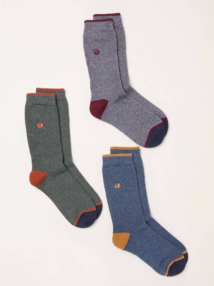 FatFace Multi 3 Pairs of Thermal Socks - Image 2 of 2 FatFace Multi 3 Pairs of Thermal Socks - Image 2 of 2