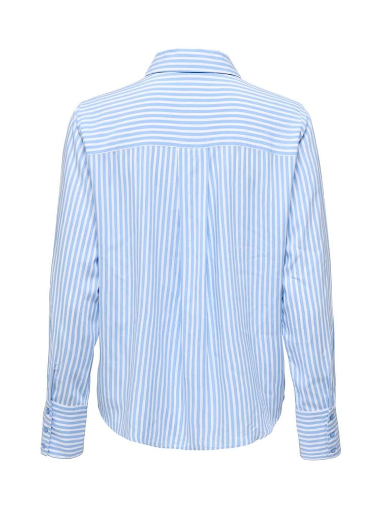 ONLY Blue Relaxed Fit Striped Shirt - Image 3 of 3