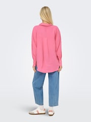 ONLY Pink Long Sleeve Loose Shirt - Image 2 of 7