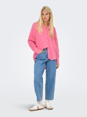 ONLY Pink Long Sleeve Loose Shirt - Image 4 of 7