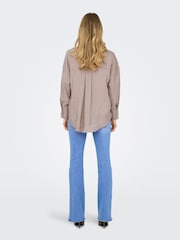 ONLY Brown Long Sleeve Loose Shirt - Image 3 of 6