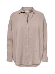 ONLY Brown Long Sleeve Loose Shirt - Image 5 of 6