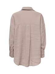 ONLY Brown Long Sleeve Loose Shirt - Image 6 of 6