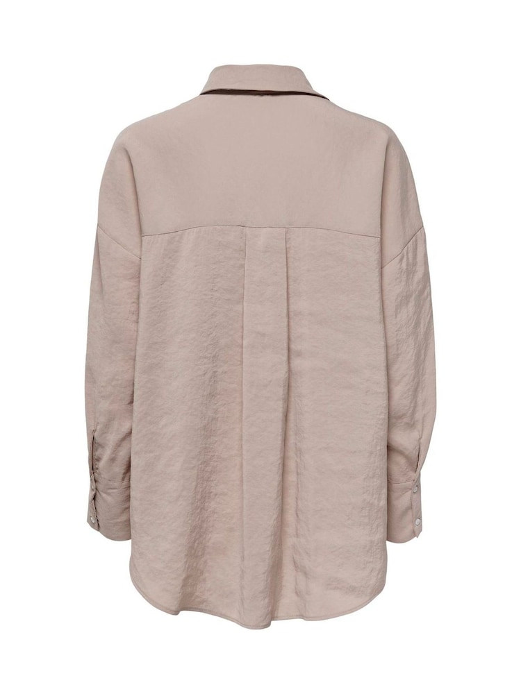 ONLY Brown Long Sleeve Loose Shirt - Image 6 of 6