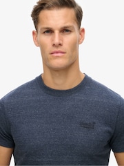 Superdry Indigo Blue Essential Short Sleeve Embroidered T-Shirt - Image 4 of 7