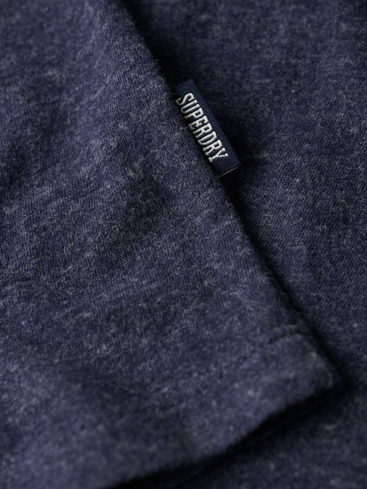 Superdry Indigo Blue Essential Short Sleeve Embroidered T-Shirt - Image 7 of 7 Superdry Indigo Blue Essential Short Sleeve Embroidered T-Shirt - Image 7 of 7