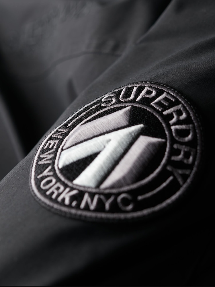 Superdry Black City Padded Parka Coat - Image 7 of 7